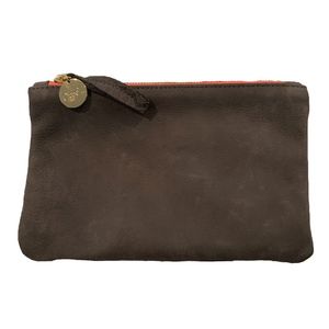 Grey Leather Clare Vivier Wallet Clutch